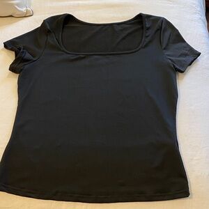 Classic Black Short Sleeve Women's Top